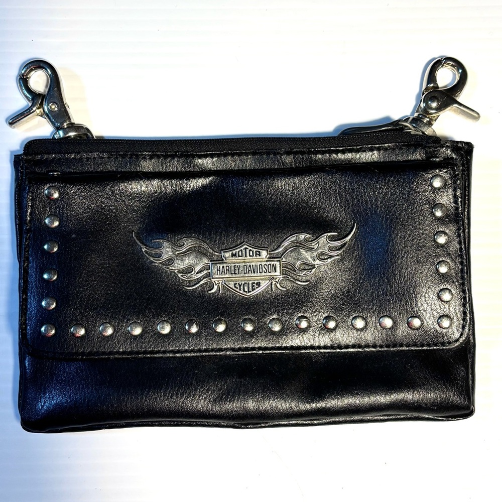Harley Davidson Hip Bag Black Leather + Studs